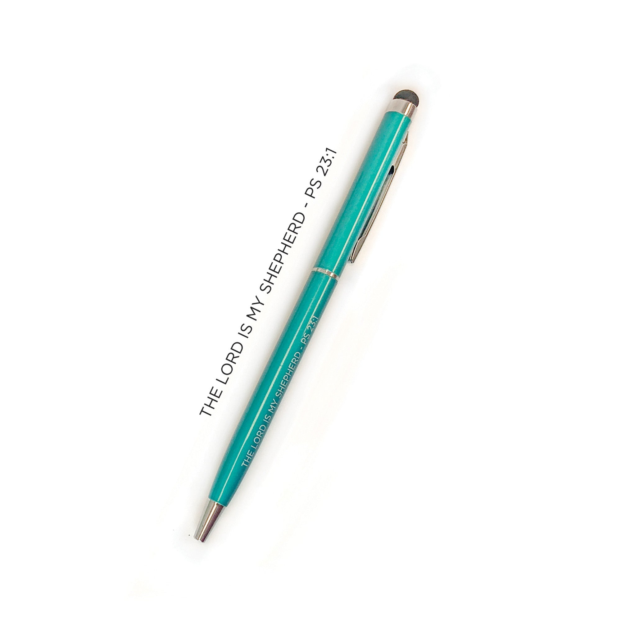 The Lord is My Shepherd Narrow Stylus Pen - Teal
