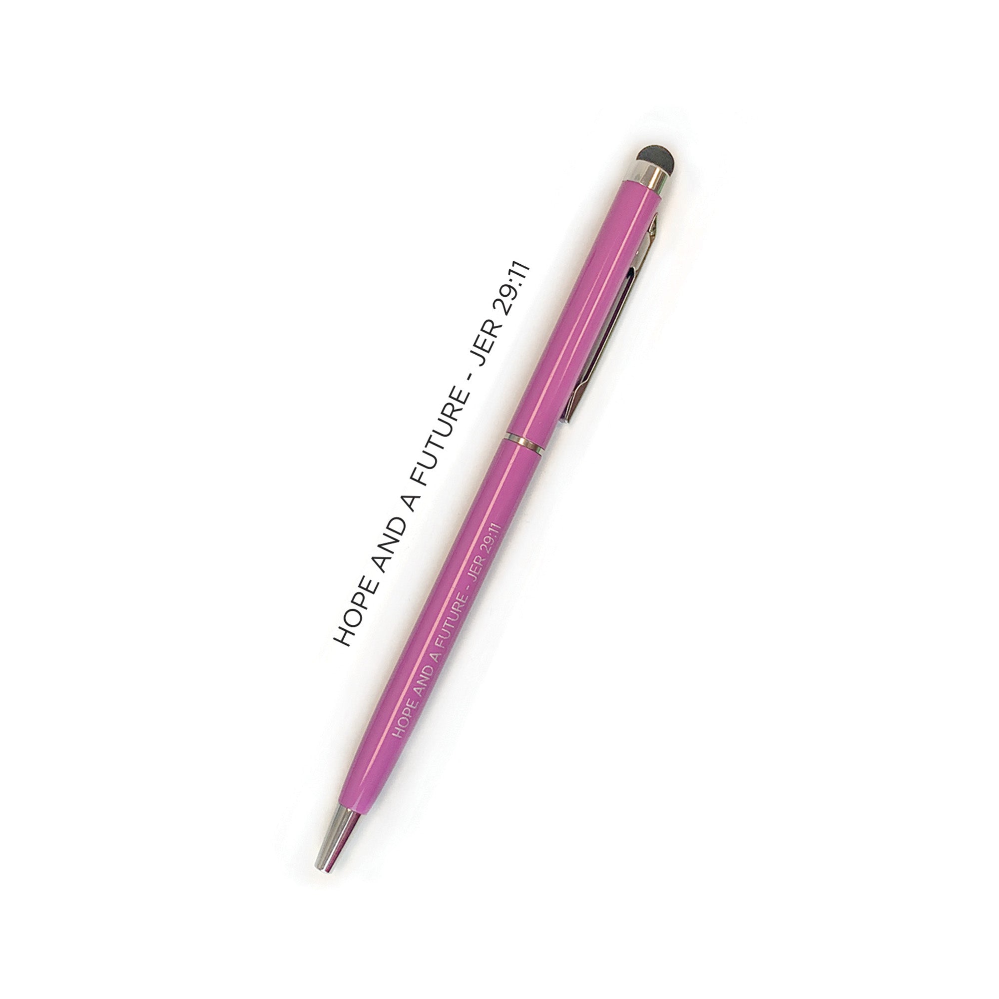 Hope and a Future Narrow Stylus Pen - Vintage Plum