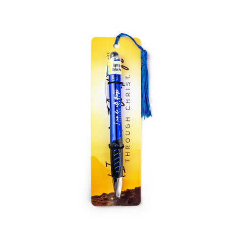 I Can Do All Things Light Up Scripture Pens - Blue
