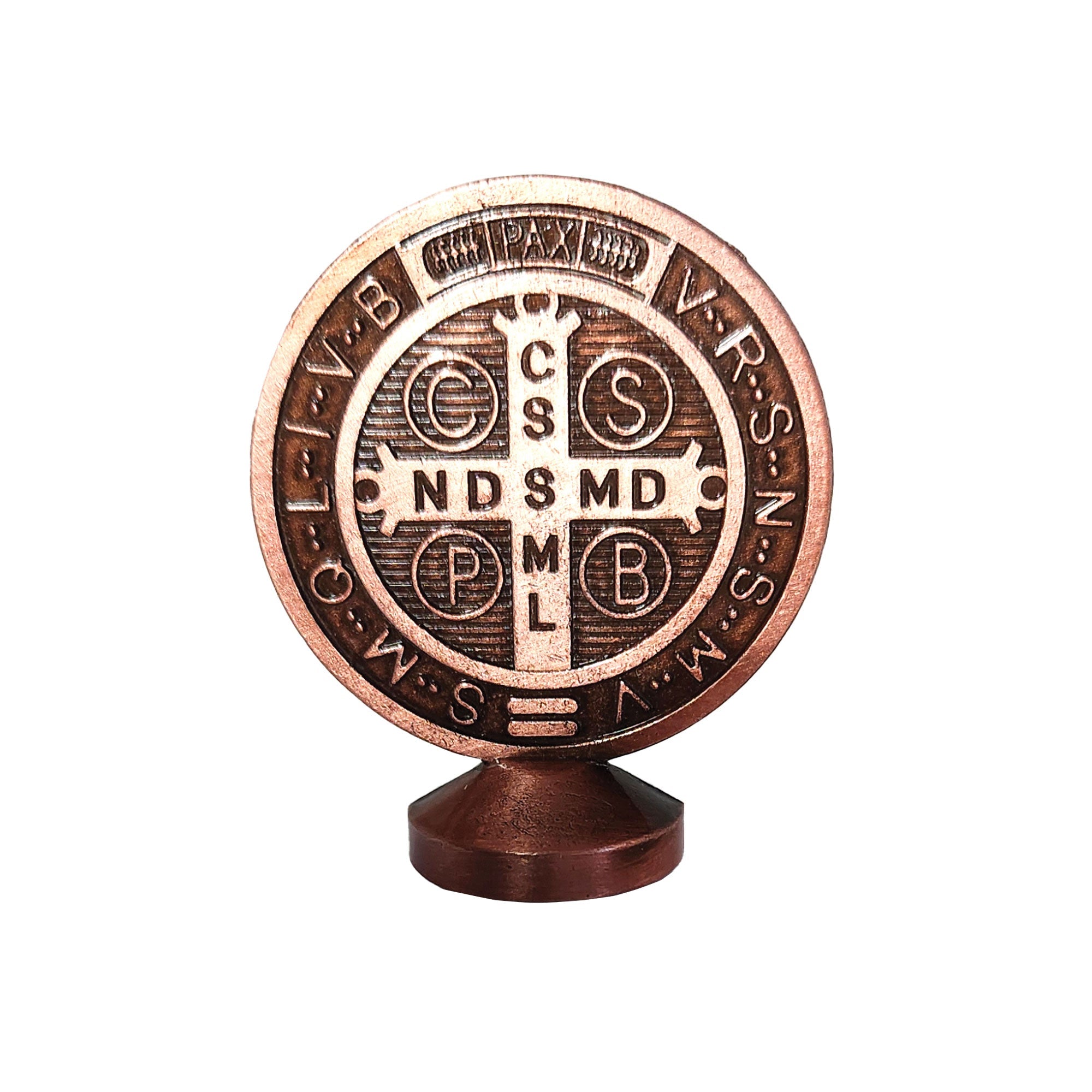 Saint Benedict Desk Medallion – Copper