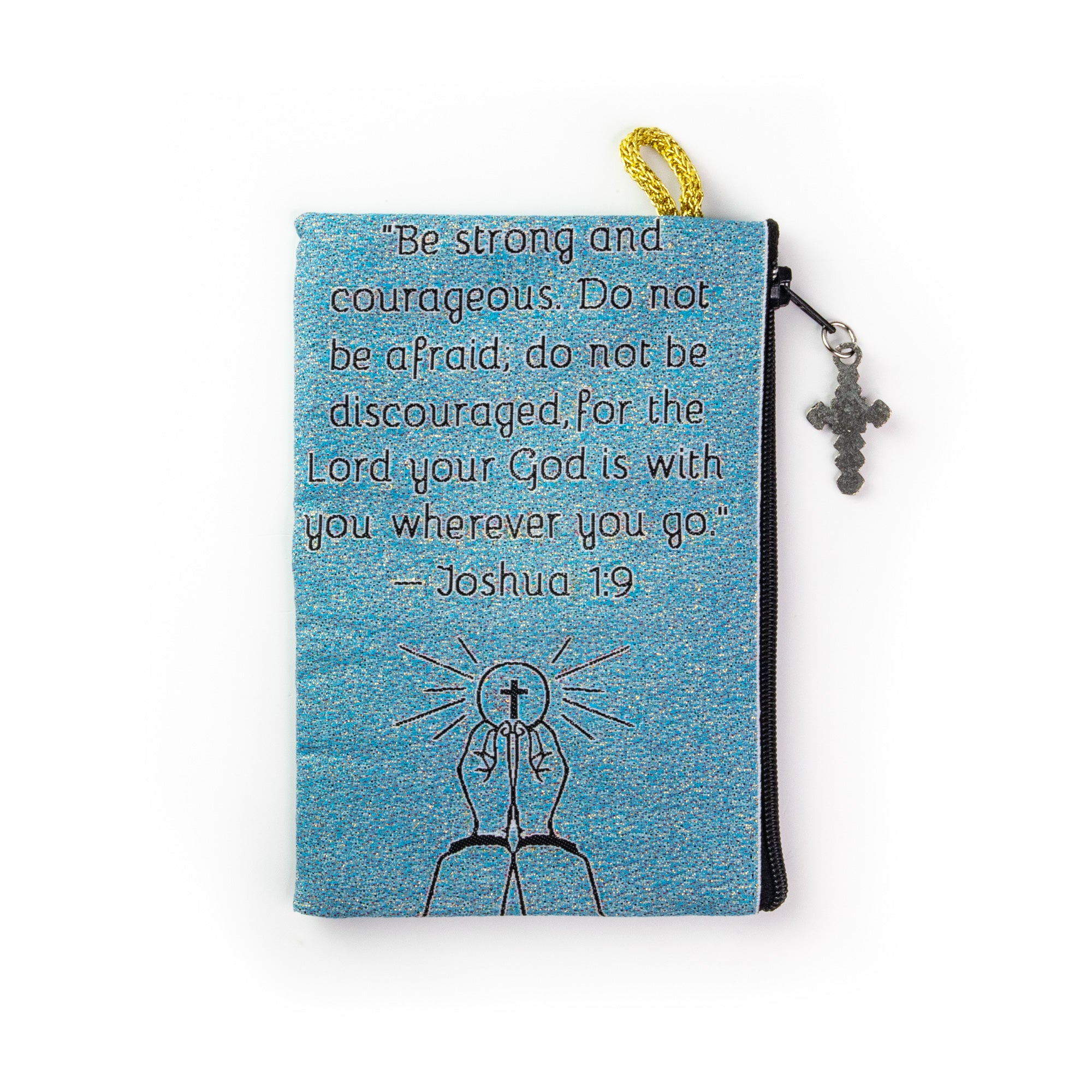 Rosary Pouch - First Communion and Joshua 1:9