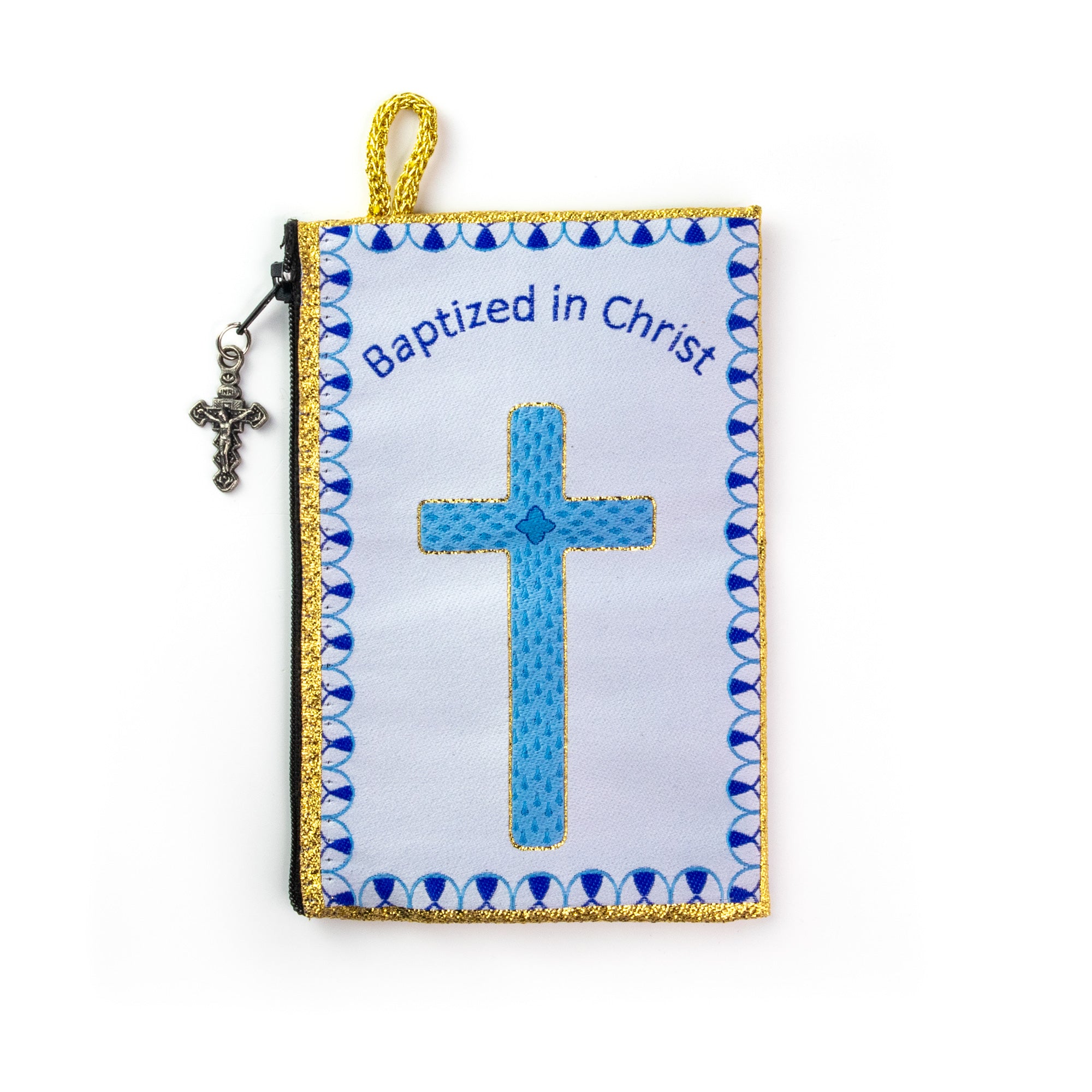 Rosary Pouch - Baptized in Christ Boys – Blue and Numbers 6:24-26