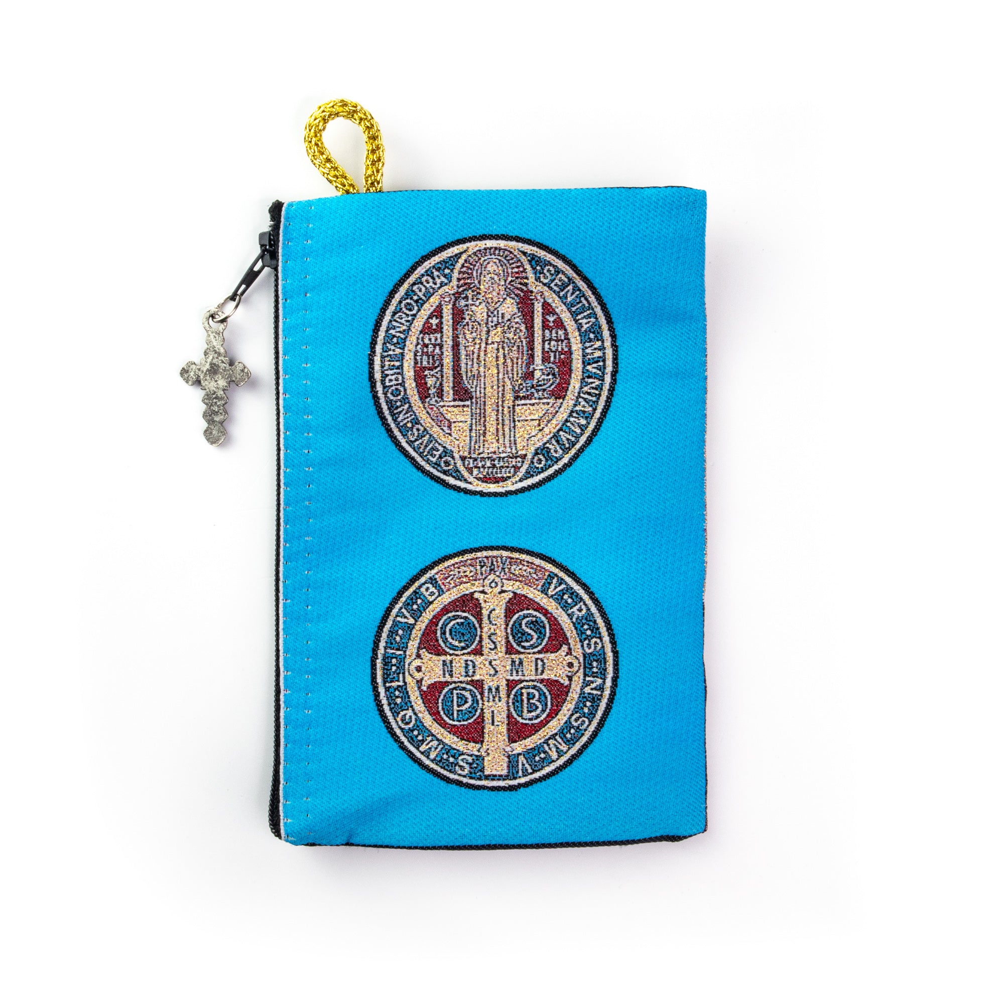 Rosary Pouch - St Benedict and Medal
