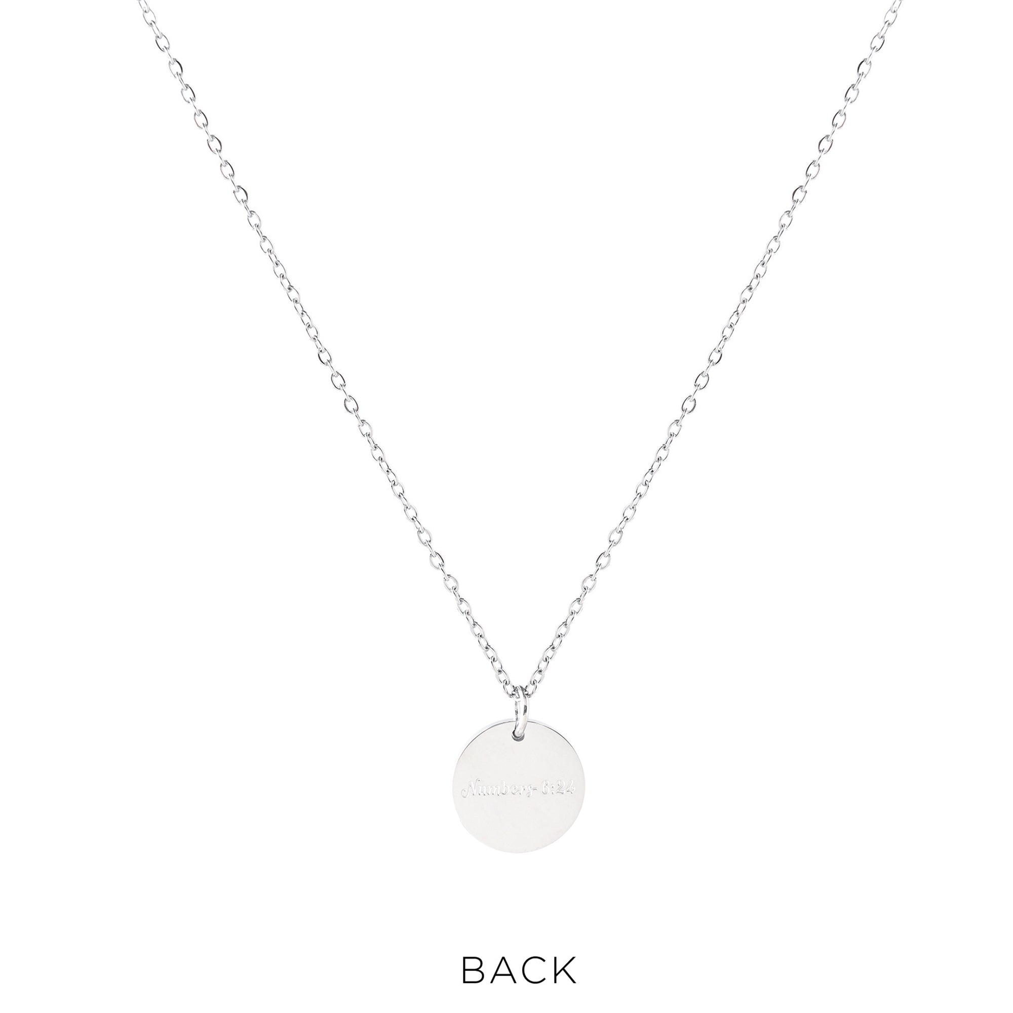 Blessed Stainless Steel Medallion Pendant with Card