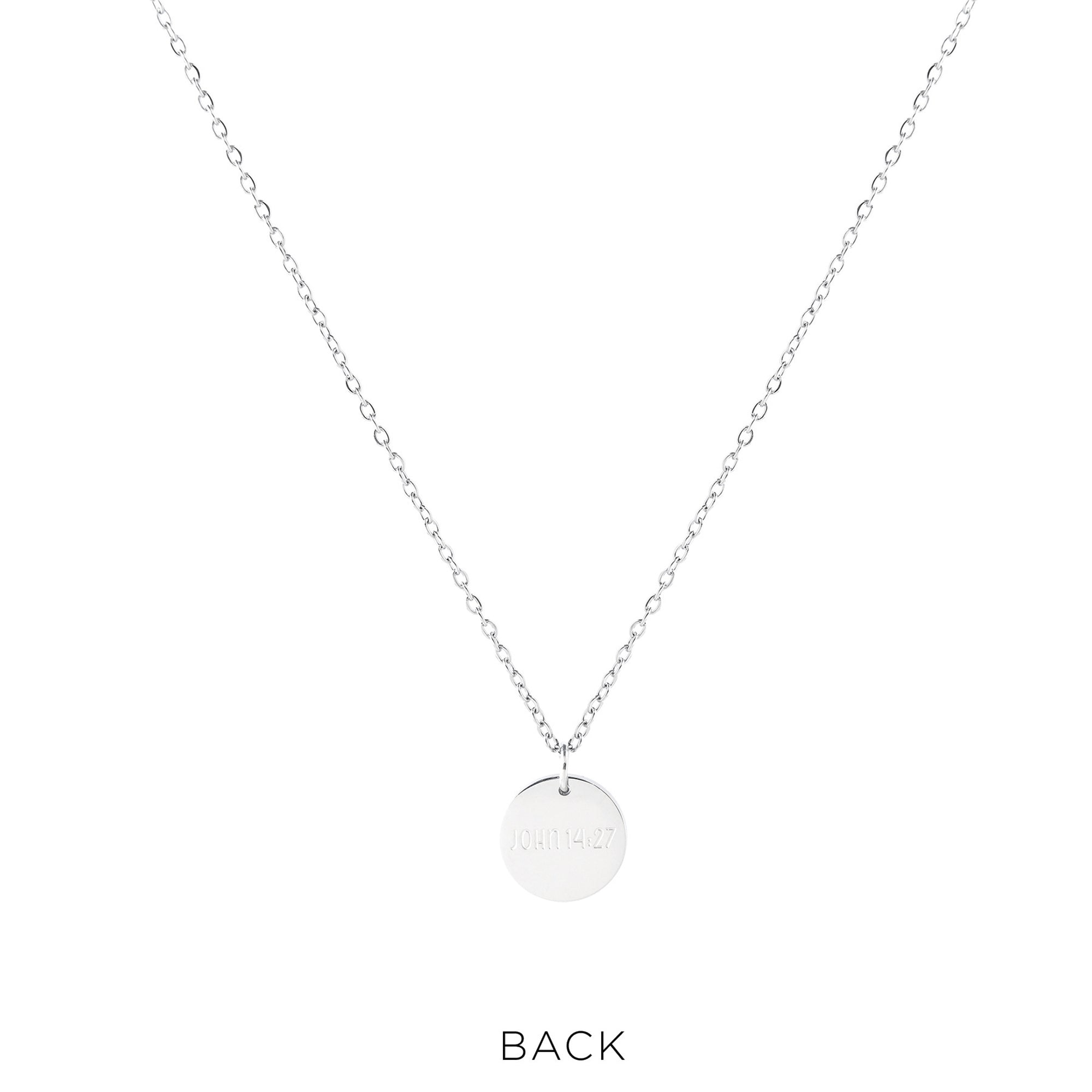 Peace Stainless Steel Medallion Pendant with Card