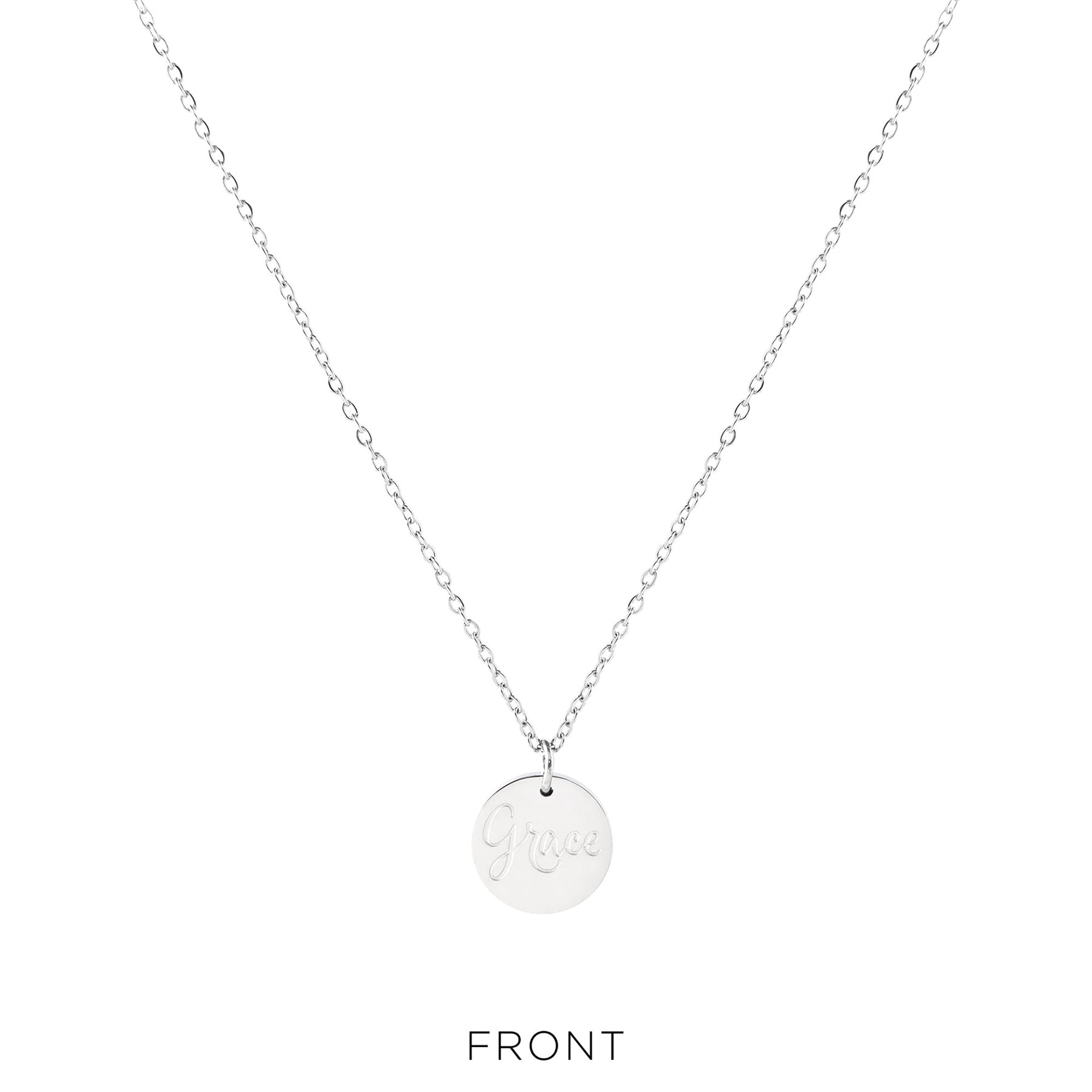 Grace Stainless Steel Medallion Pendant with Card
