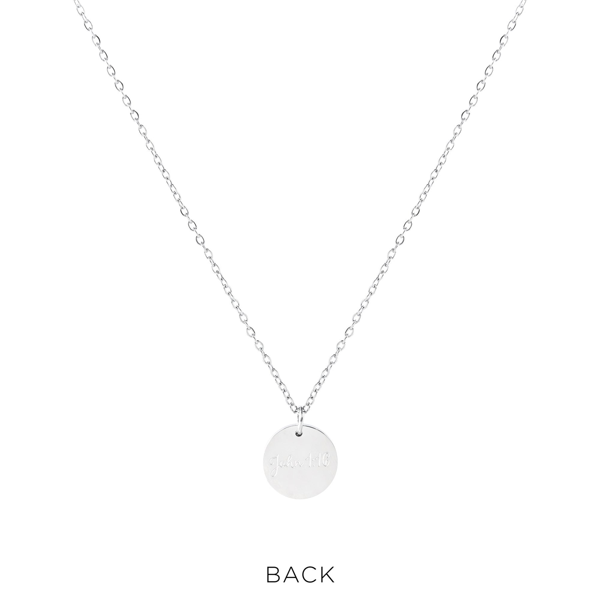 Grace Stainless Steel Medallion Pendant with Card