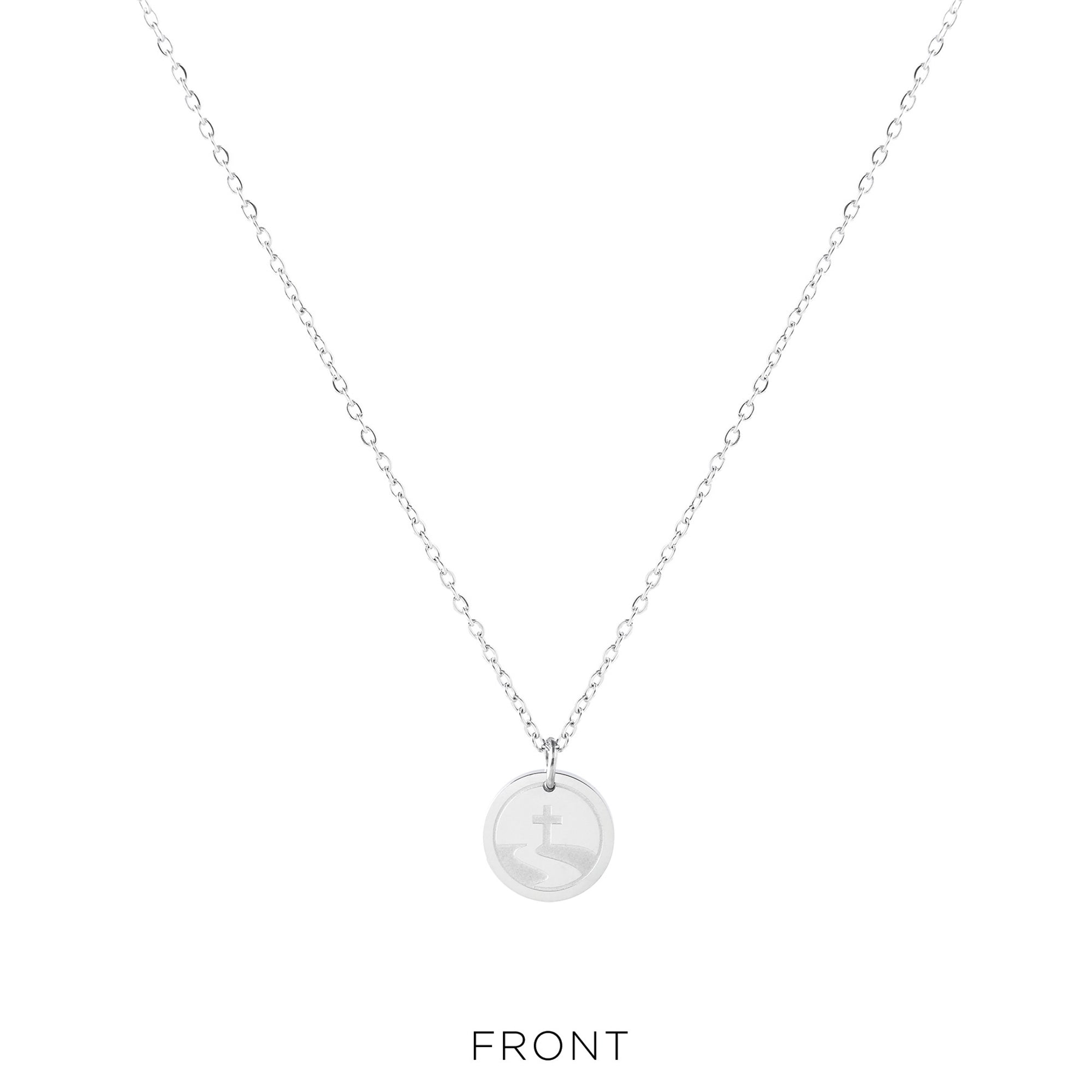 At the Cross Stainless Steel Medallion Pendant with Card