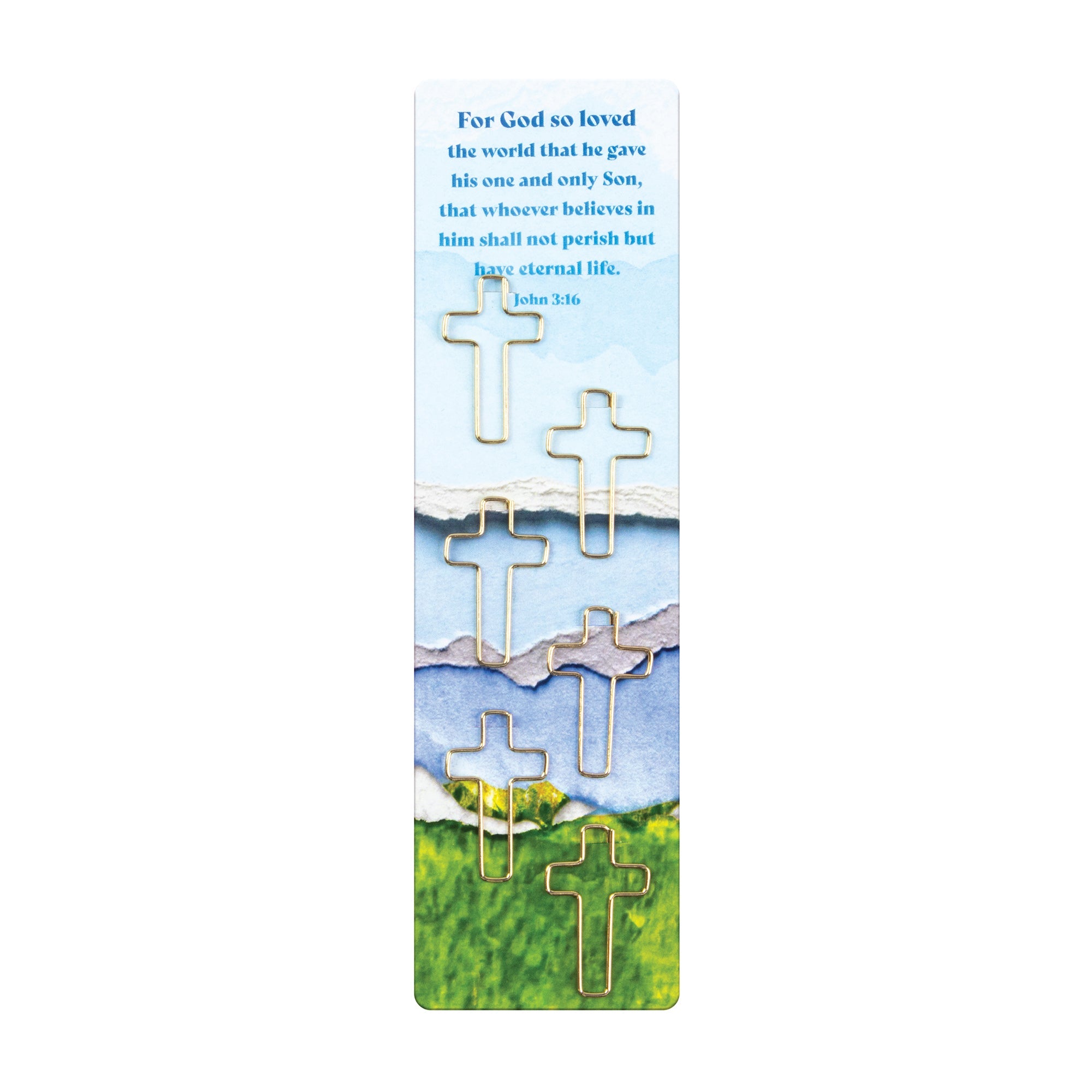 Paper Clip Set, Cross - For God So Loved, John 3:16