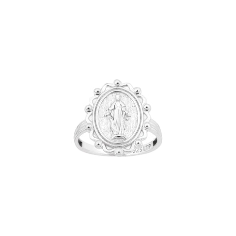 Our Lady of Grace Sterling Silver Elegant Ring