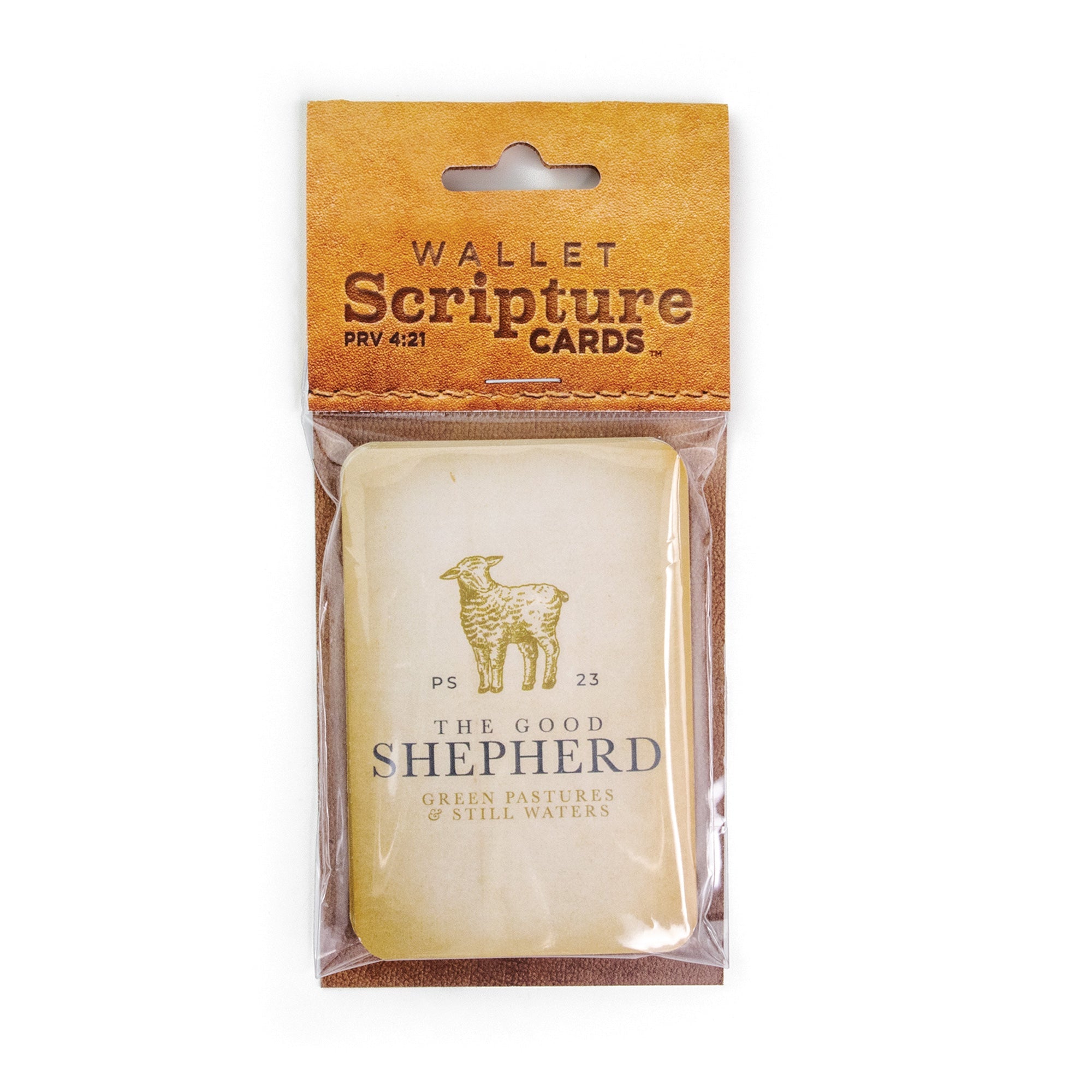 Wallet Scripture Card, Psalm 23 - Good Shepherd, Sheep KJV