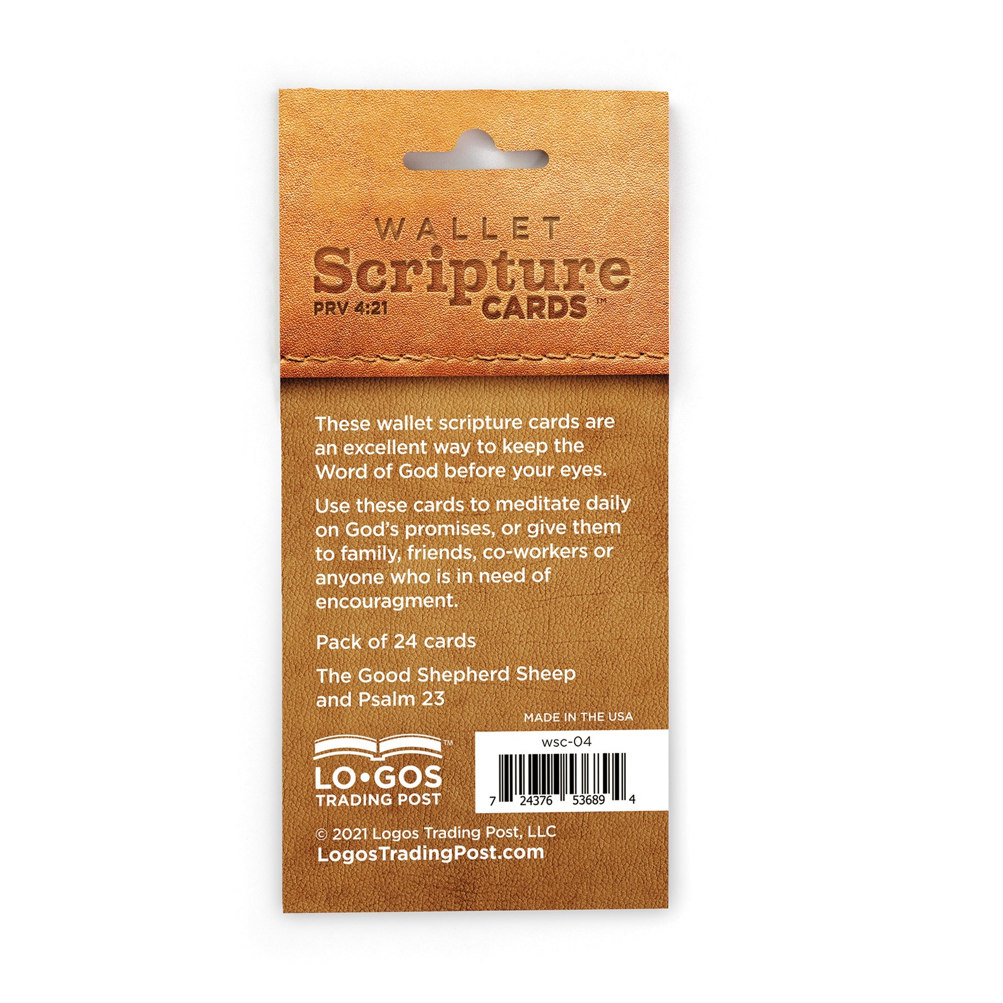 Wallet Scripture Card, Psalm 23 - Good Shepherd, Sheep KJV