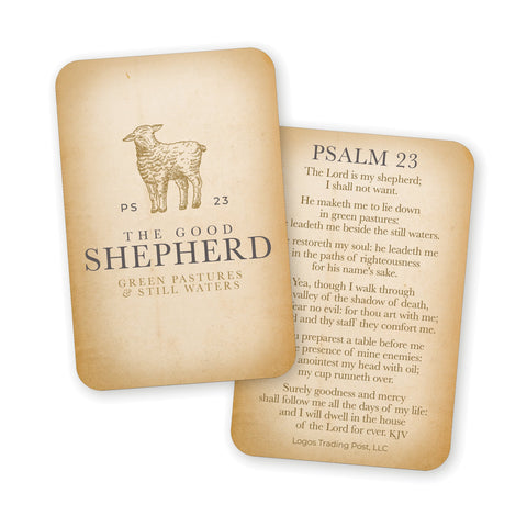 Wallet Scripture Card, Psalm 23 - Good Shepherd, Sheep KJV