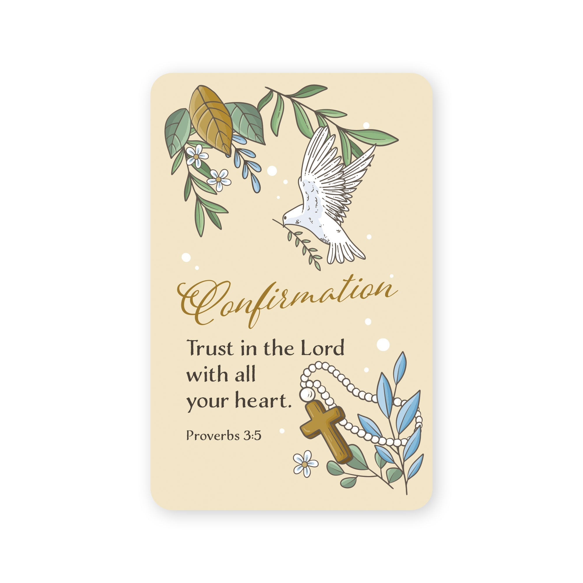 Wallet Scripture Card, Confirmation – Proverbs 3:5
