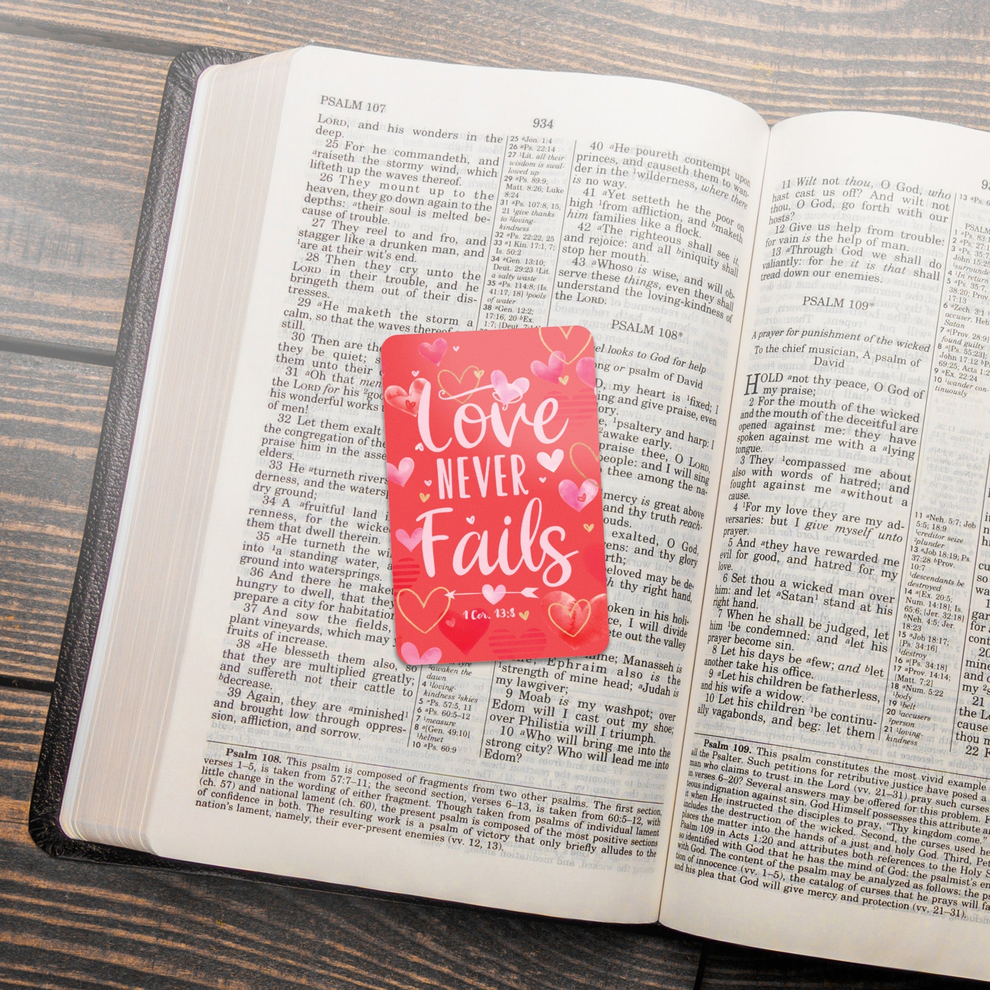 Wallet Scripture Card, Valentine – 1 Cor 13:8