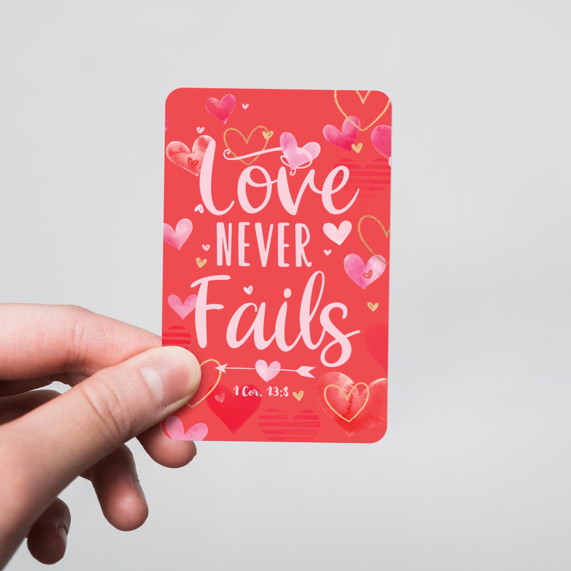 Wallet Scripture Card, Valentine – 1 Cor 13:8