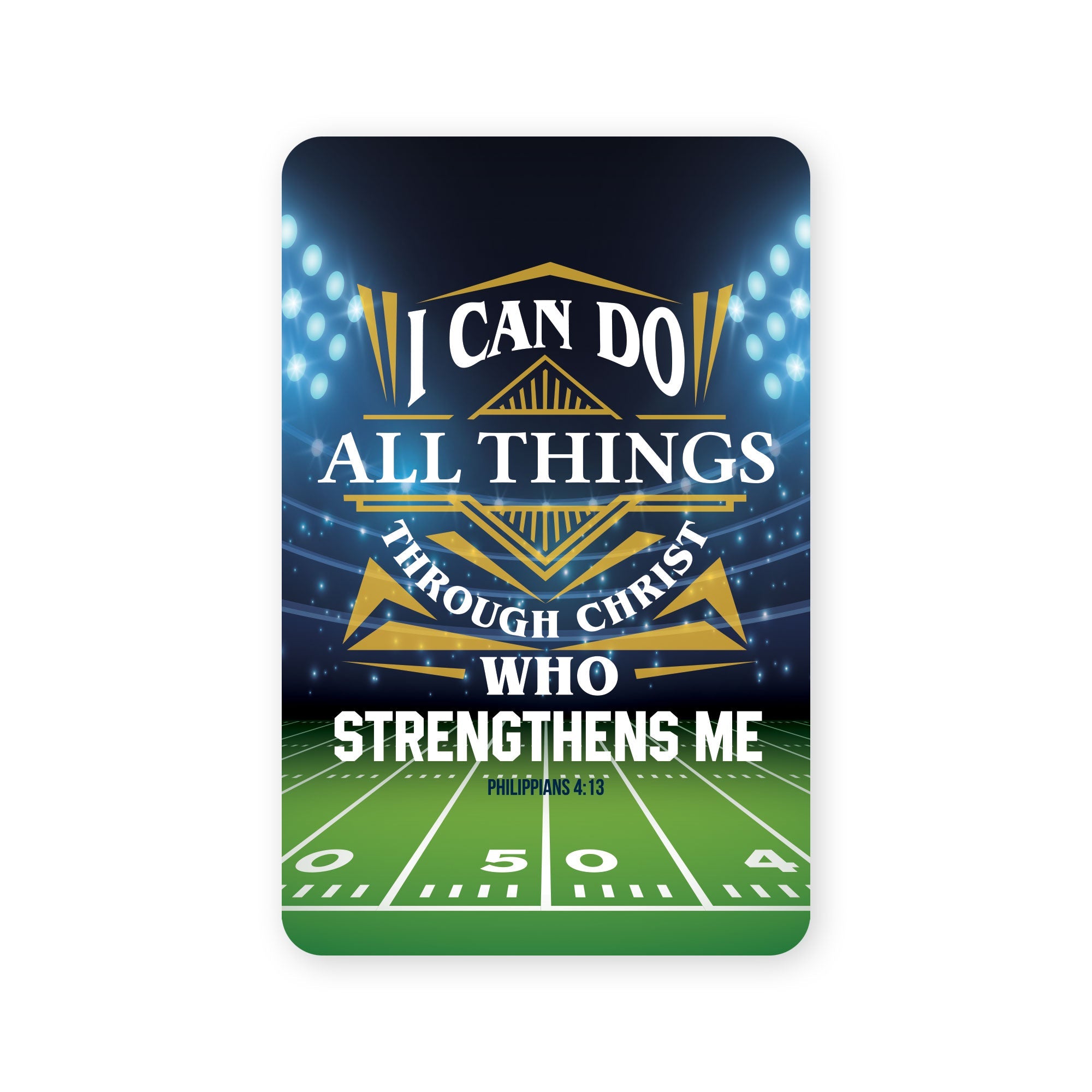 Wallet Scripture Card, Football – Philippians 4:13