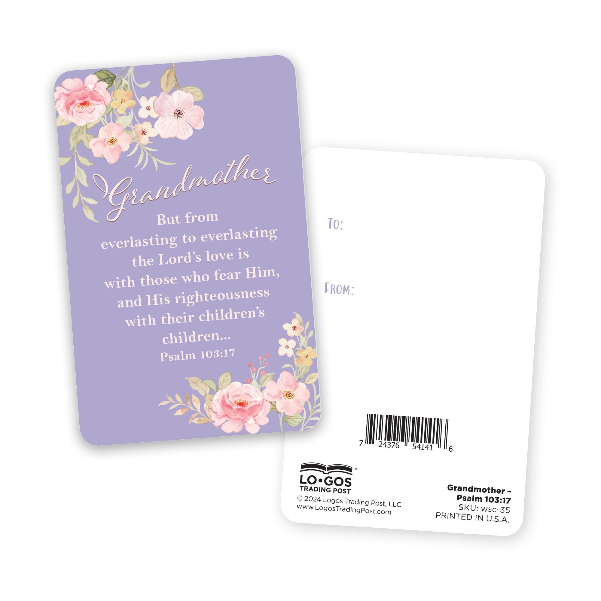 Wallet Scripture Card, Grandmother – Psalm 103:17