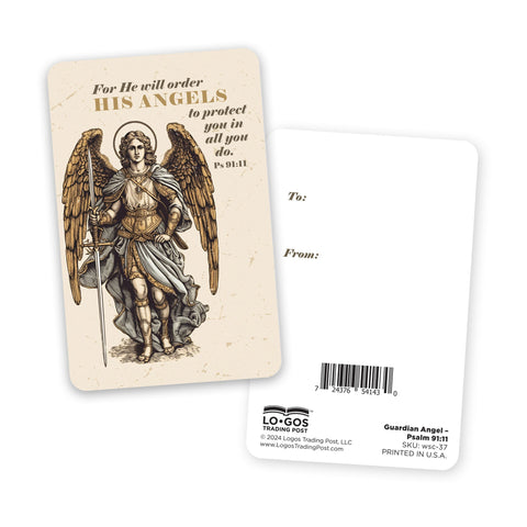 Wallet Scripture Card, Guardian Angel – Psalm 91:11