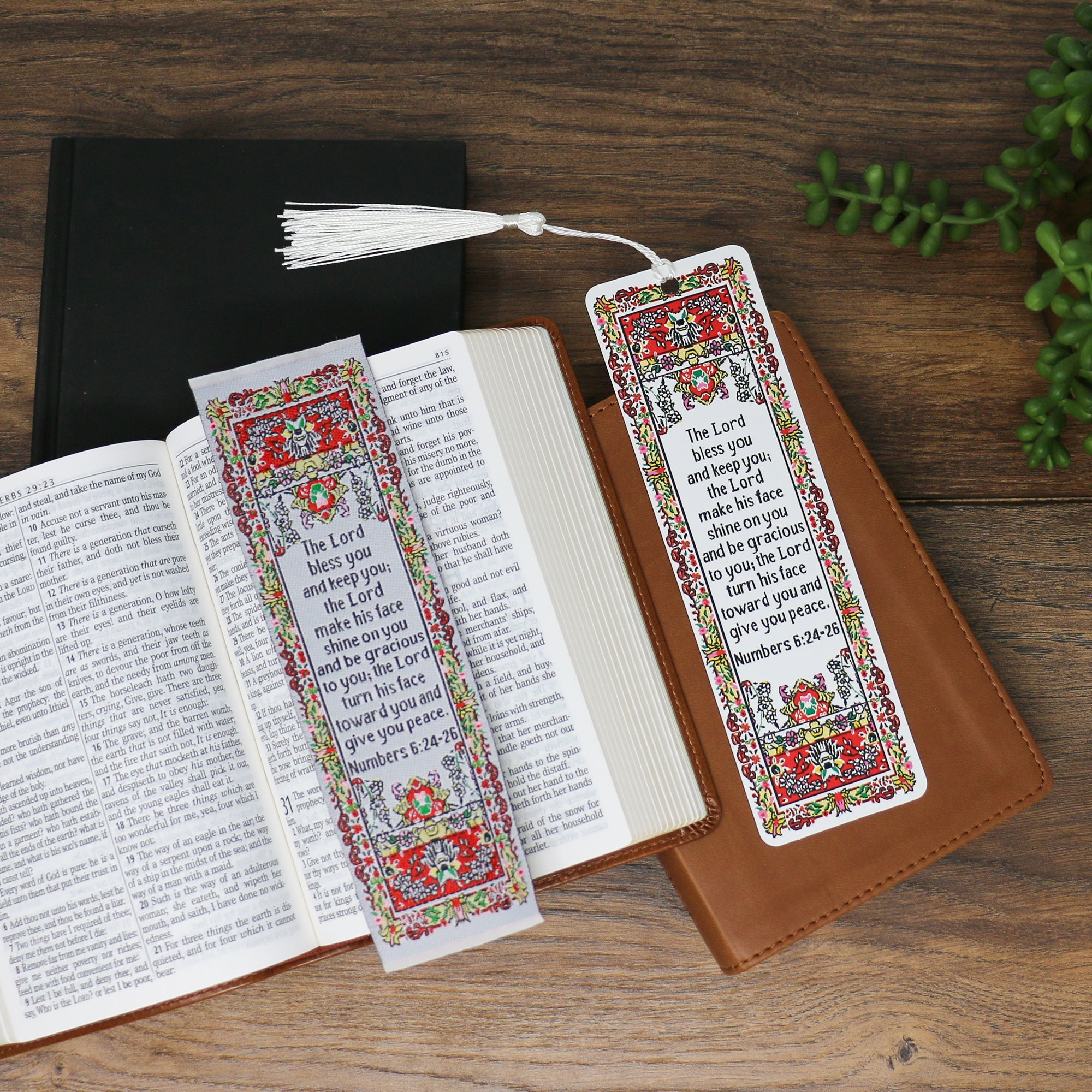 The Lord Bless You – Numbers 6:24-26 Woven and Tasseled Bookmark Set