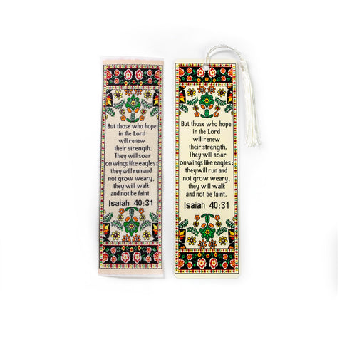 Those who hope in the Lord – Isaiah 40:31 Woven and Tasseled Bookmark Set