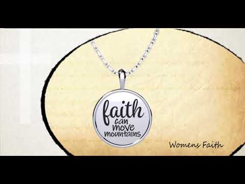 Women's Faith Sterling Silver Pendant on an 18 inch chain 360 view