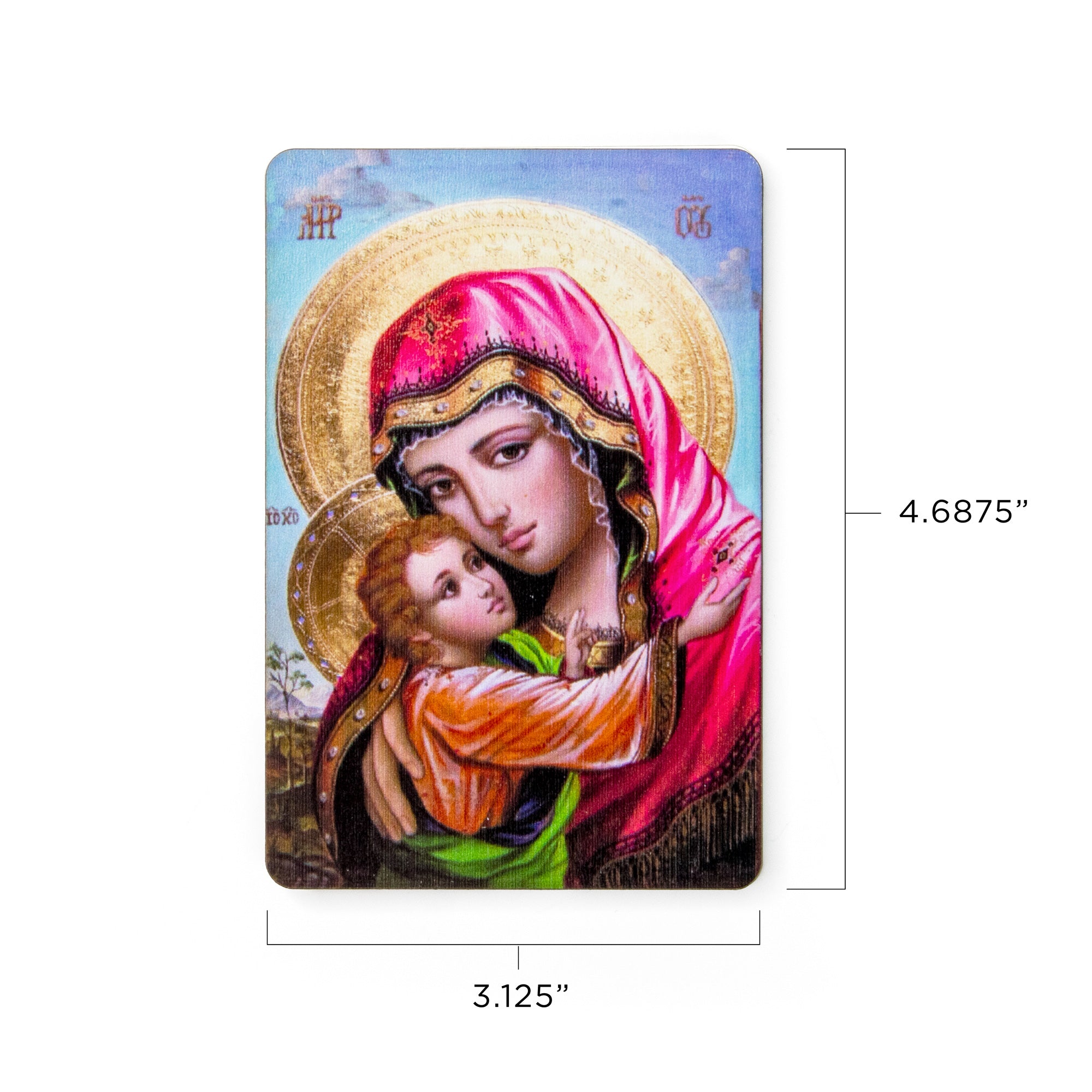 Virgin of Loving Kindness - Wooden Icon with Magnet and Stand