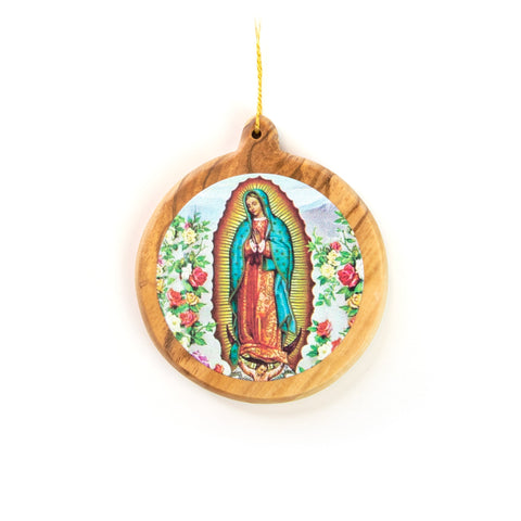 Thick Round Icon Ornament – Our Lady of Guadalupe