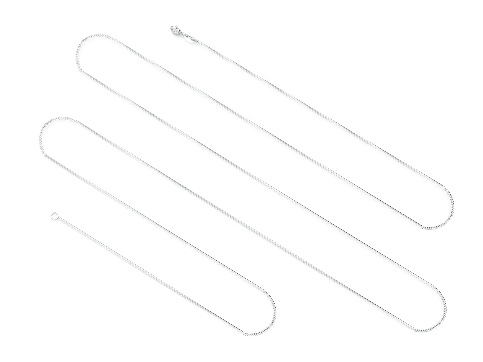 Curb (1.6mm) Sterling Silver Chain, 18", 20", 24", 30"