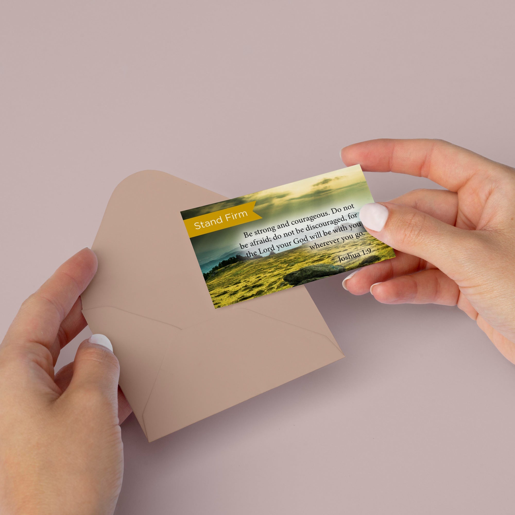 Stand Firm, Joshua 1:9, Pass Along Scripture Cards, Pack 25