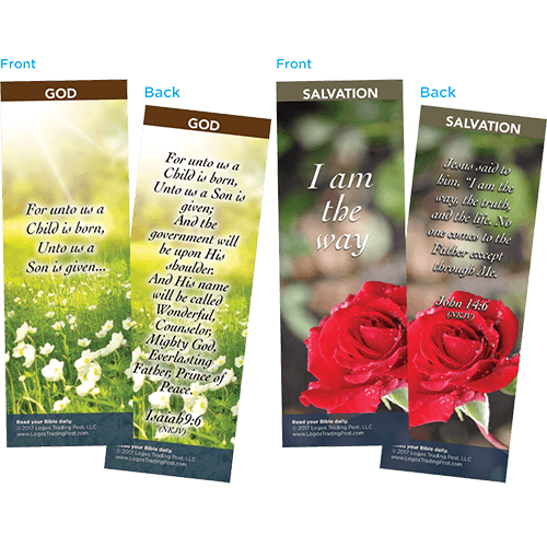 Bible Verse Bookmarks Variety Pack of 60 - Assortment 9
