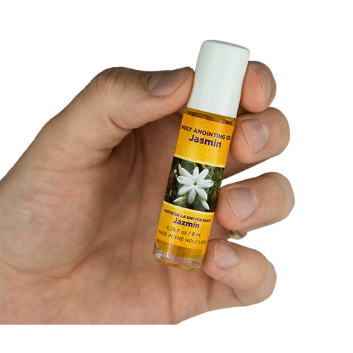 Jasmin Anointing Oil from Israel, Deluxe Gift Box Set - Gold