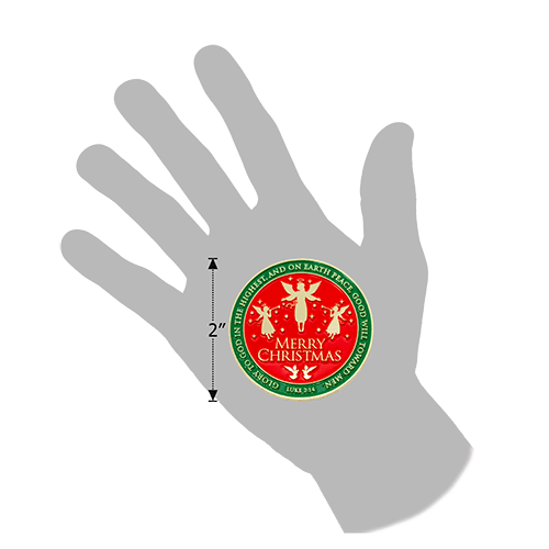 Merry Christmas Gold Plated Christian Challenge Coin - Luke 2:12