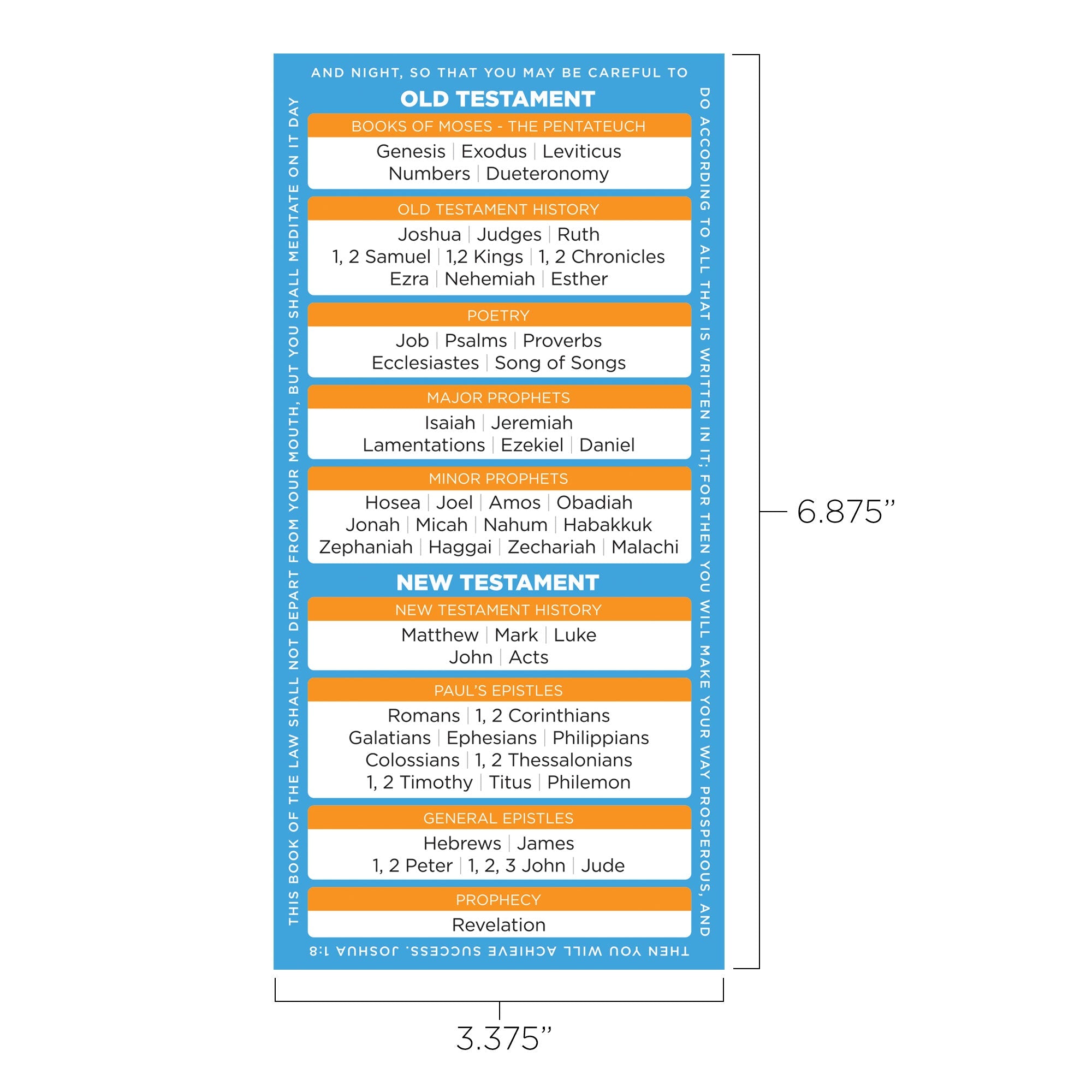 Books of the Bible Bookmark, Pack of 50