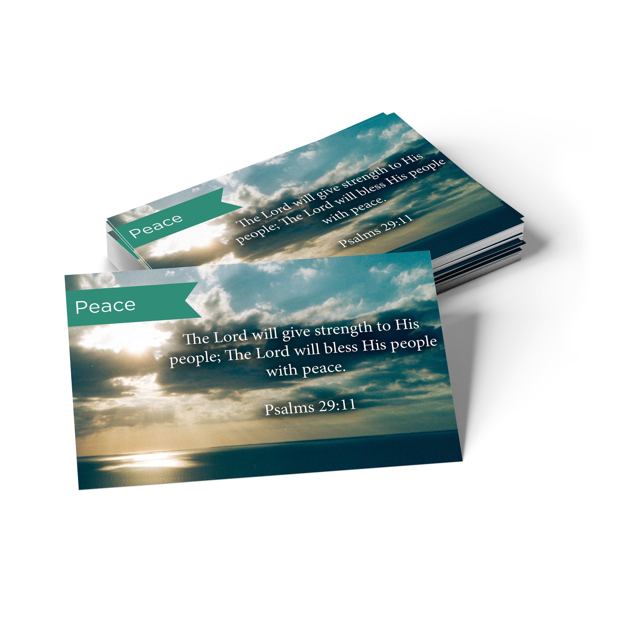 Pass Along Scripture Cards, Peace, Psalms 29:11, Pack 25