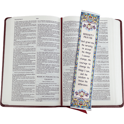 Serenity Prayer, Woven Fabric Christian Bookmark