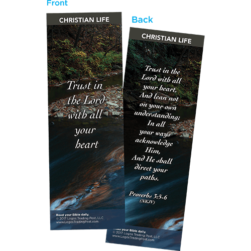 Trust in the Lord with All Your Heart Bookmarks, Pack of 25 - Christian Bookmarks