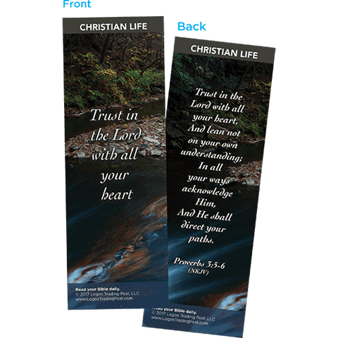 Trust in the Lord with All Your Heart Bookmarks, Pack of 25 - Christian Bookmarks