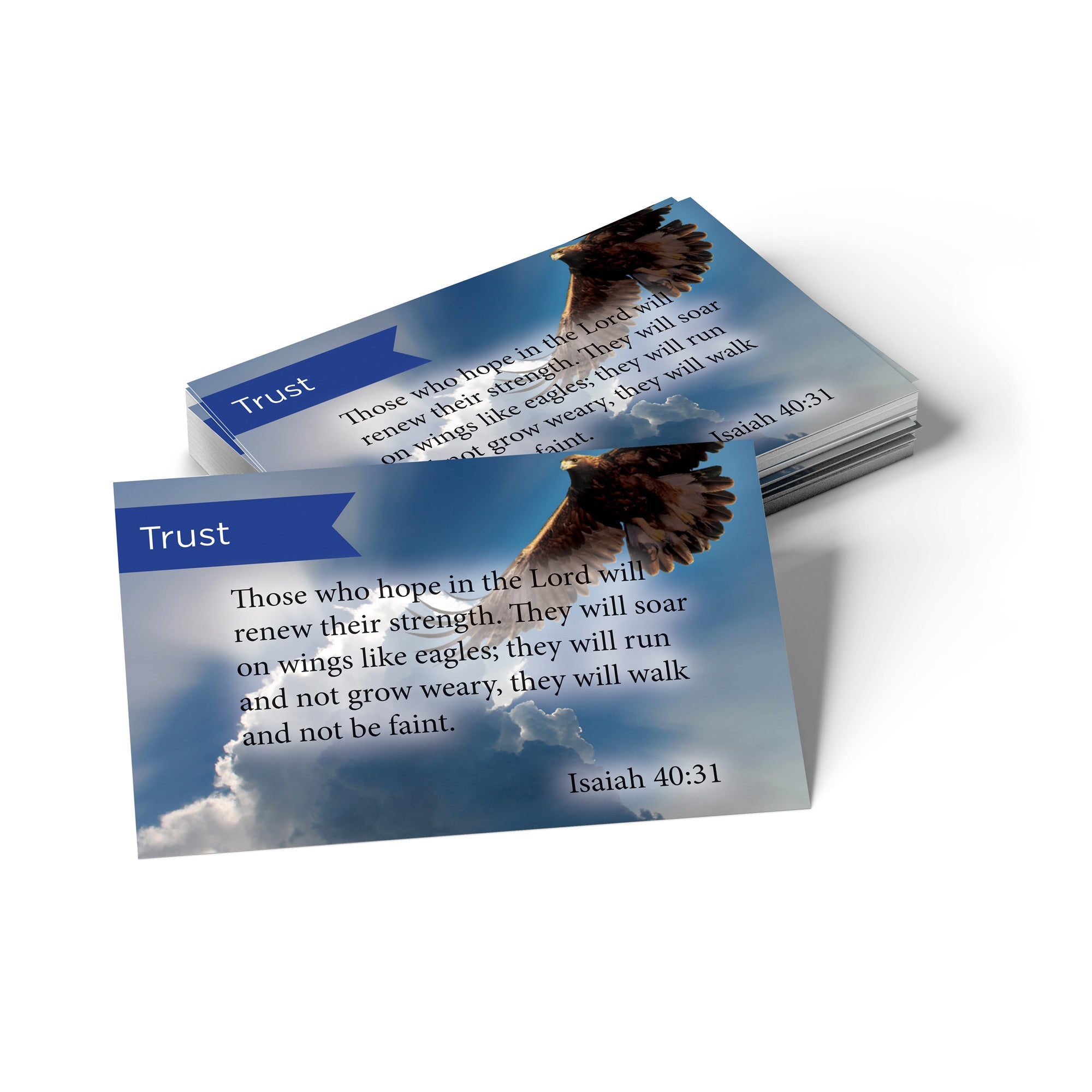 Trust, Isaiah 40:31, Pass Along Scripture Cards,  Pack 25