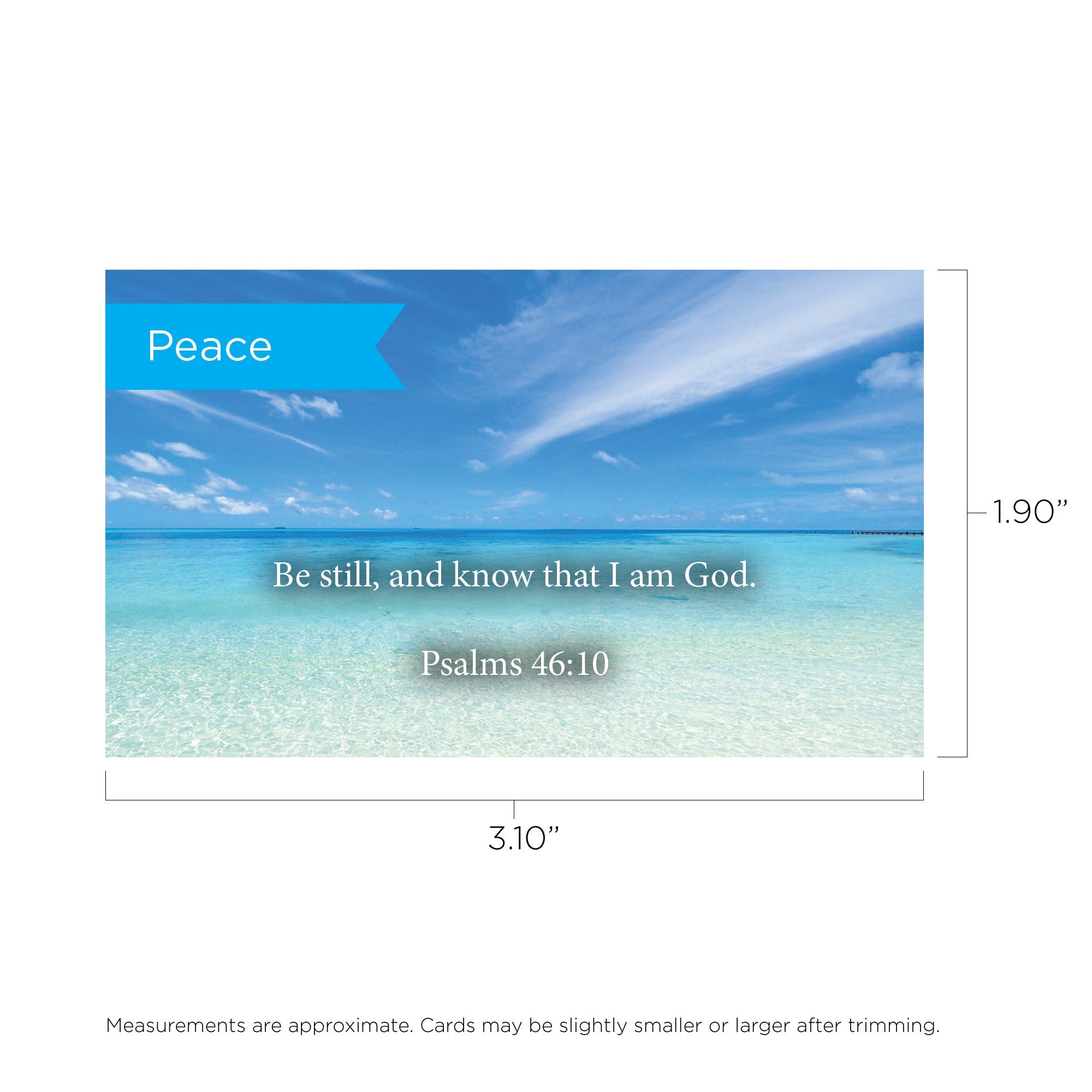 Pass Along Scripture Cards, Peace, Be Still, Psalms 46:10, Pack 25