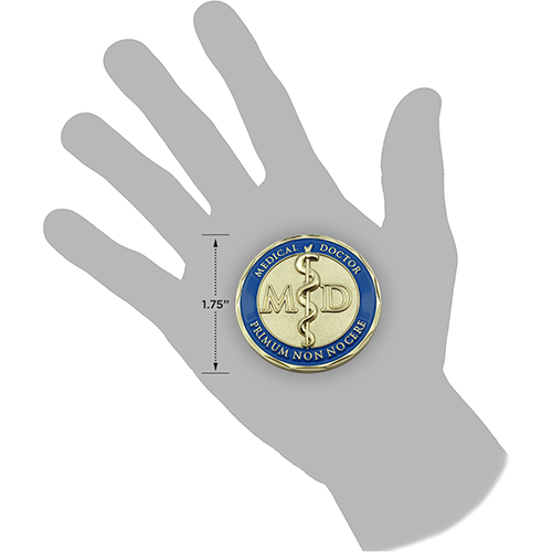 Medical Doctor Gold Plated Challenge Coin - Psalm 91
