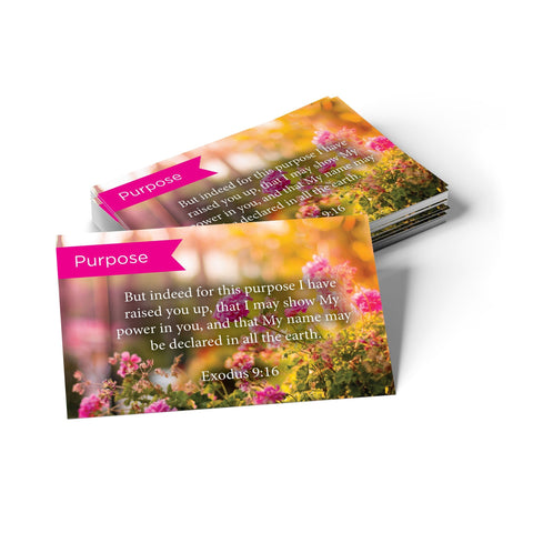 Pass Along Scripture Cards, Purpose, Exodus 9:16, Pack 25