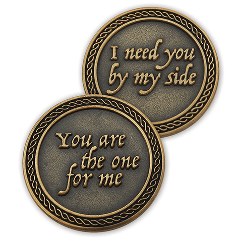 You Are The One For Me Romantic Love Expression Antique Gold Plated Coins