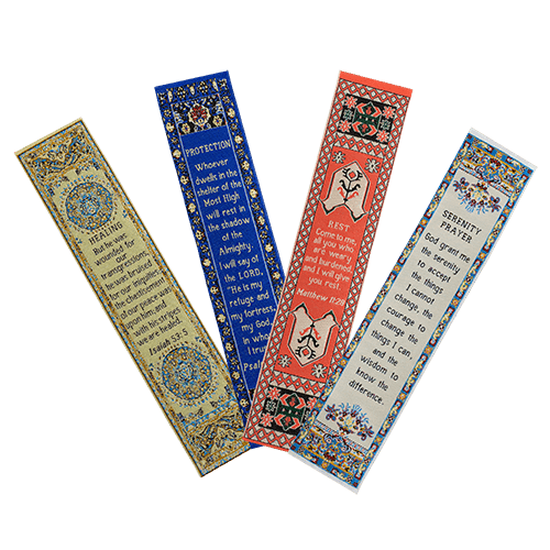 healing and rest fabric bible verse bookmark assortment - all 4 scripture bookmarks