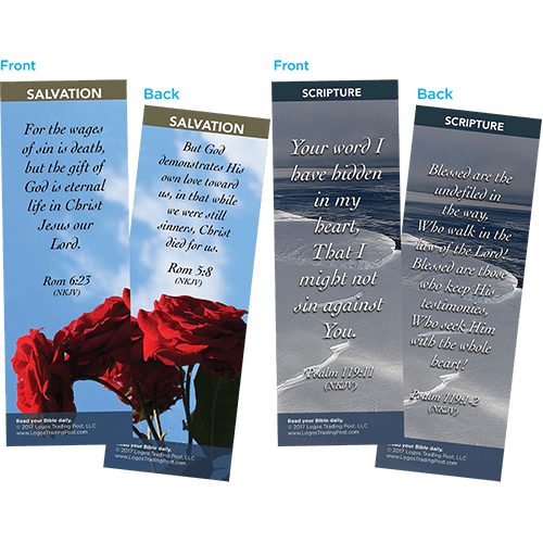 Bible Verse Bookmarks Variety Pack of 60 - Assortment 3