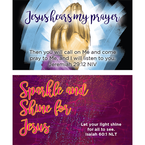 Children's Pass Along Pocket Scripture Card Variety Pack of 60 - Assortment 1