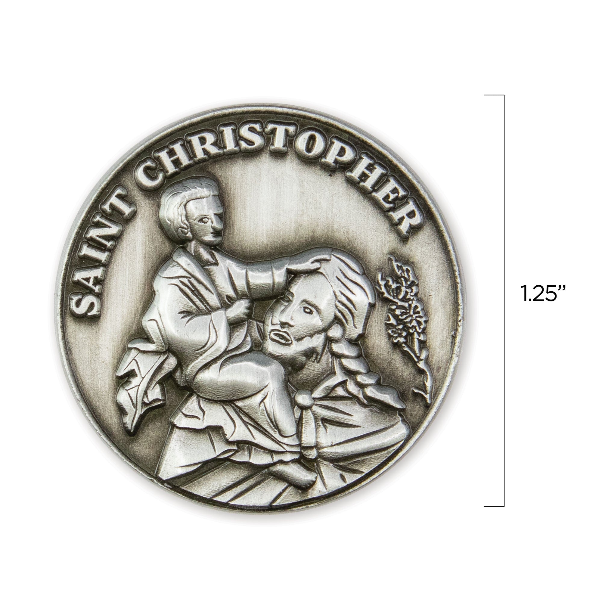 St Christopher, Patron Saint of Travelers Love Expression Coin