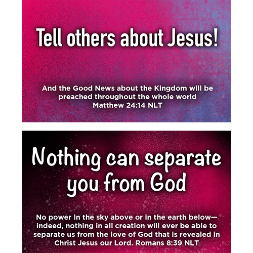 Children's Pass Along Pocket Scripture Card Variety Pack of 60 - Assortment 6