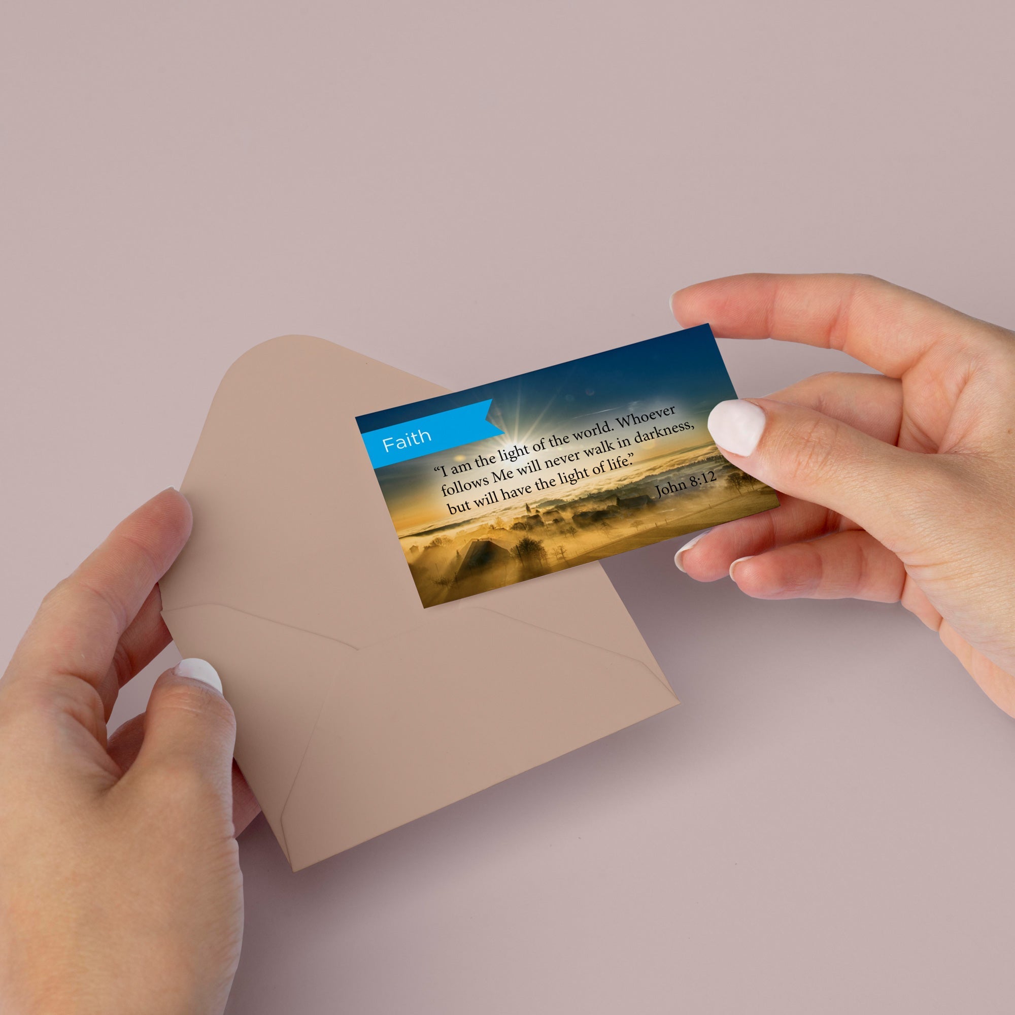 Faith, John 8:12, Pass Along Scripture Cards, Pack 25