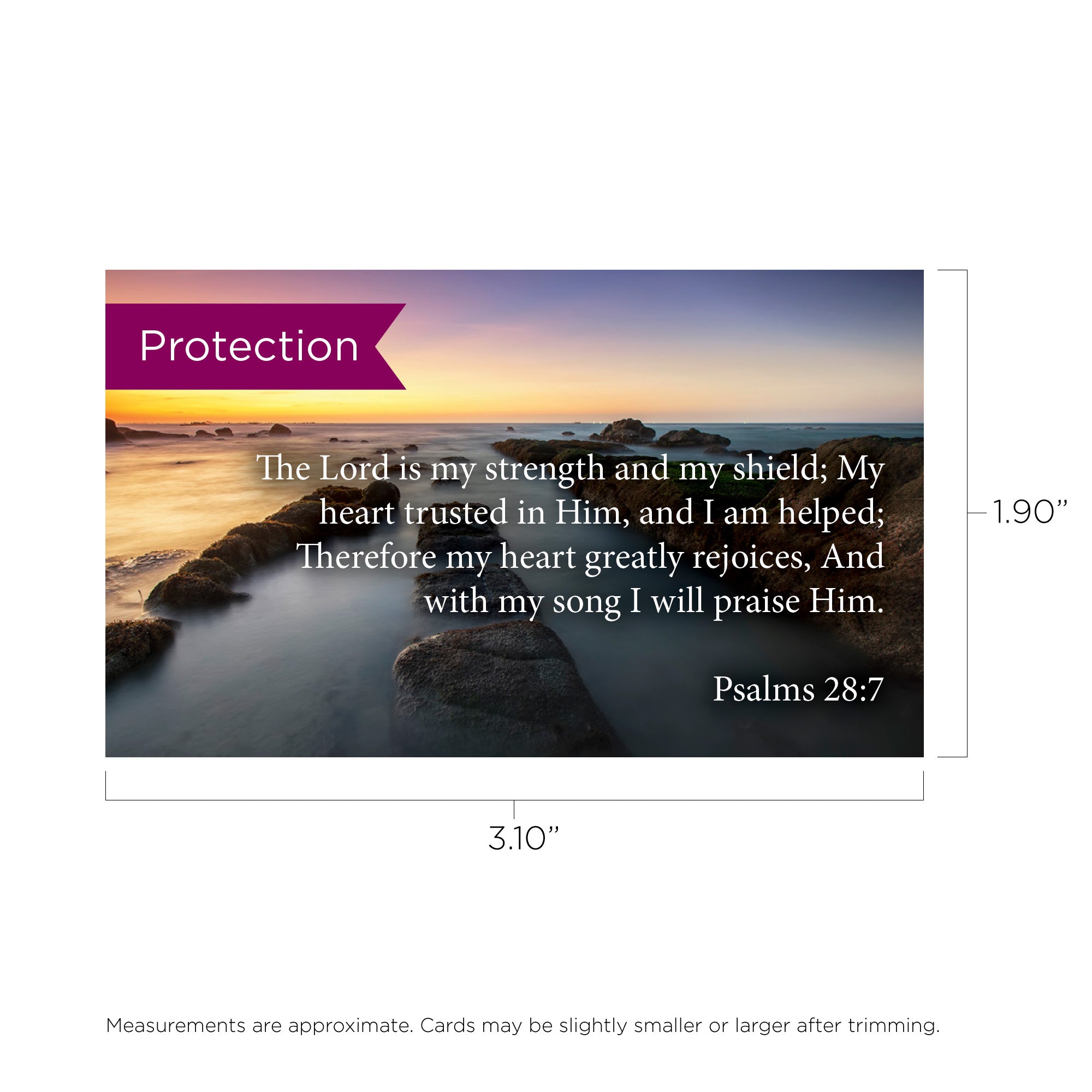 Protection, Psalms 28:, Pass Around Scripture Cards, Pack 25